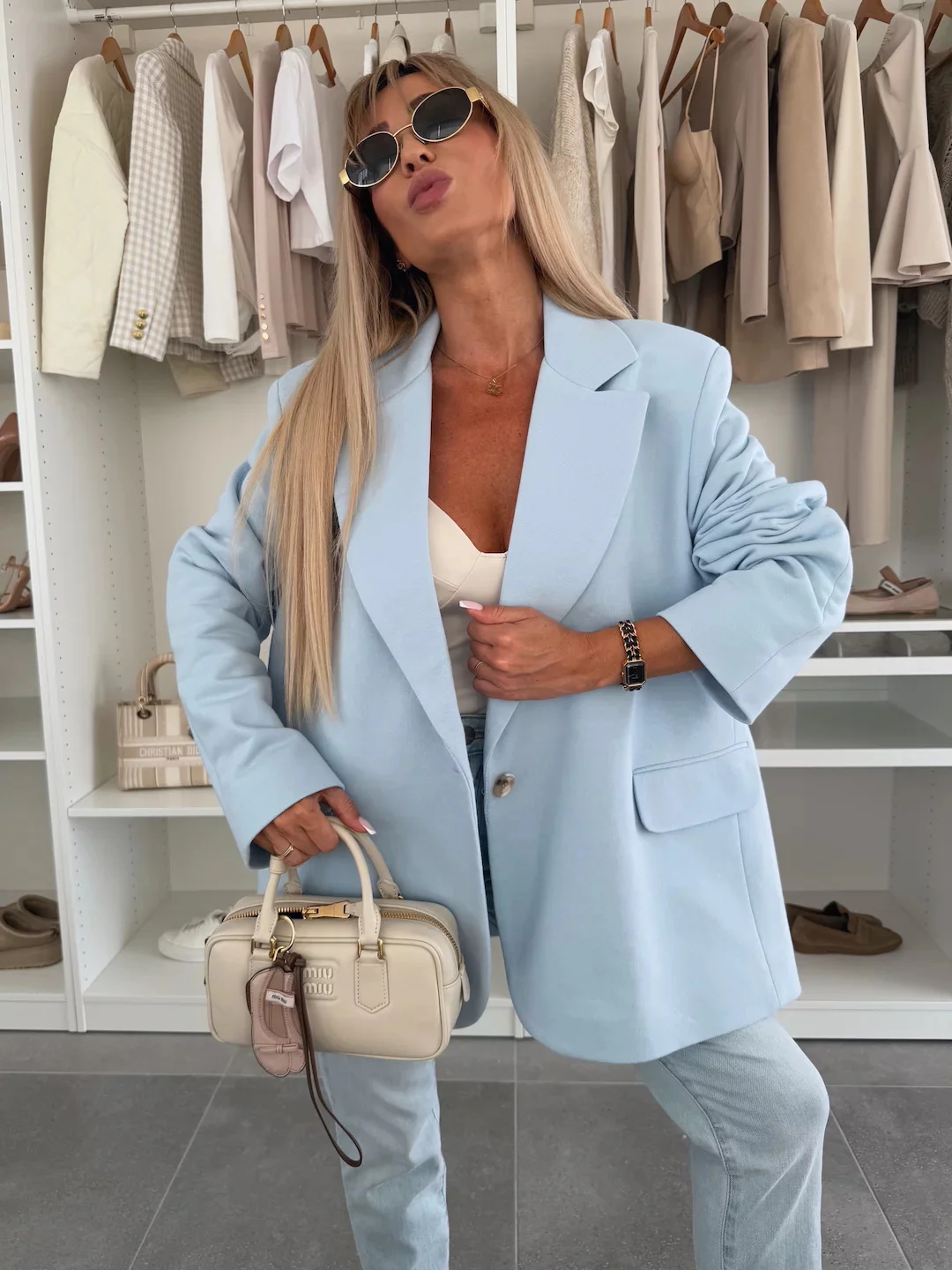 Damen oversized Blazerjacke mit modernem Schnitt und nachhaltigen Materialien Heidi-Mode - Image 11