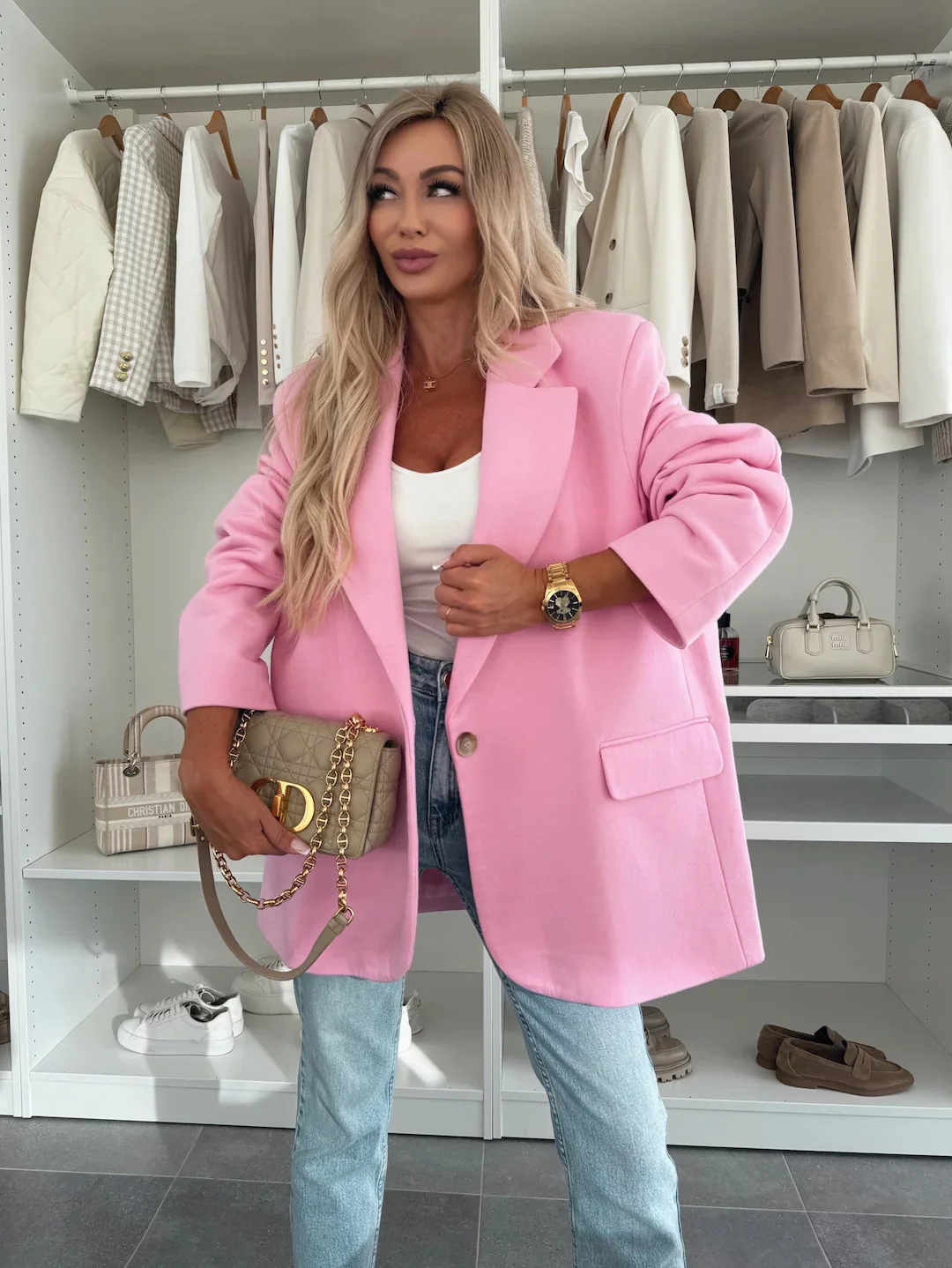 Damen oversized Blazerjacke mit modernem Schnitt und nachhaltigen Materialien Heidi-Mode - Image 4