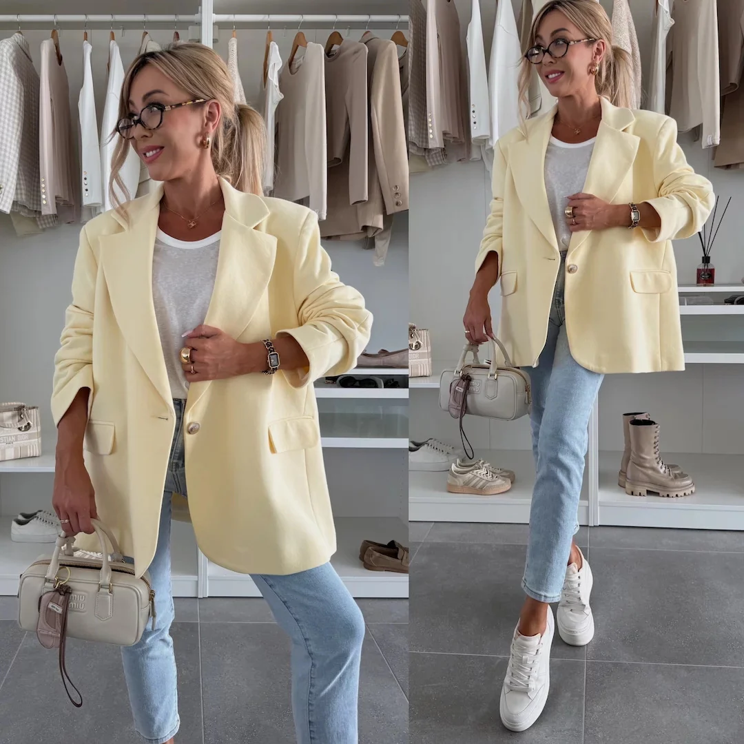 Damen oversized Blazerjacke mit modernem Schnitt und nachhaltigen Materialien Heidi-Mode - Image 6
