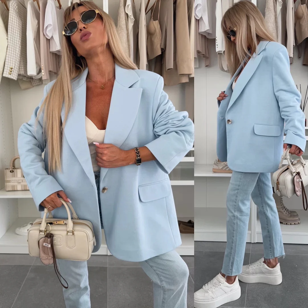 Damen oversized Blazerjacke mit modernem Schnitt und nachhaltigen Materialien Heidi-Mode - Image 7