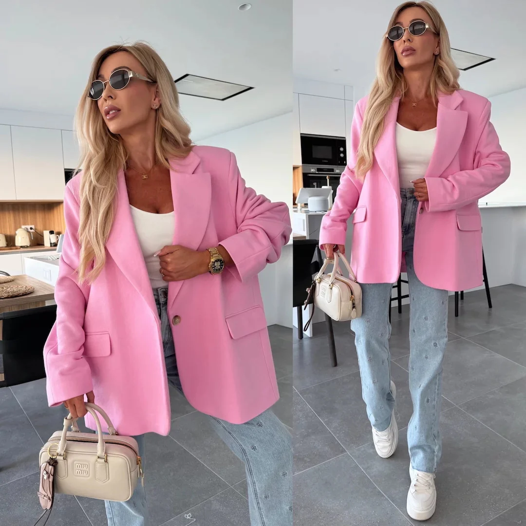 Damen oversized Blazerjacke mit modernem Schnitt und nachhaltigen Materialien Heidi-Mode - Image 8