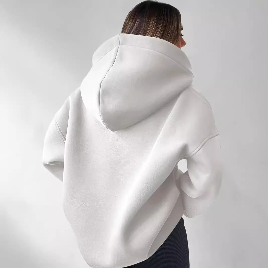 Damen Oversized Hoodie mit Modernem Kragen und Lässiger Passform Heidi-Mode - Image 3