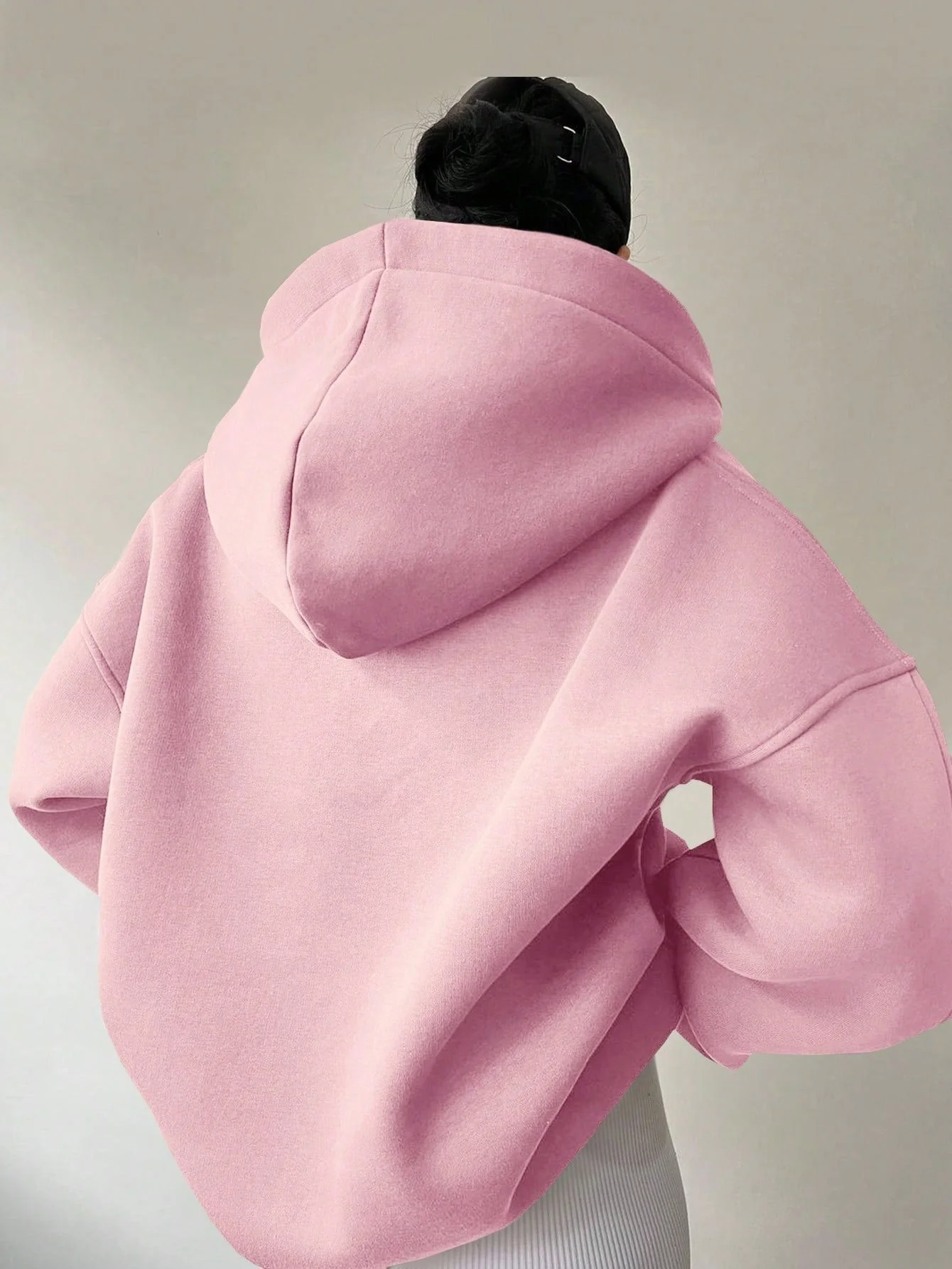 Damen Oversized Hoodie mit Modernem Kragen und Lässiger Passform Heidi-Mode - Image 8