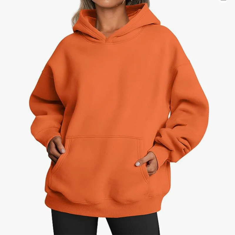 Damen Oversized Kapuzenpullover Aus Weichem Baumwollmix mit Praktischen Taschen Heidi-Mode - Image 22