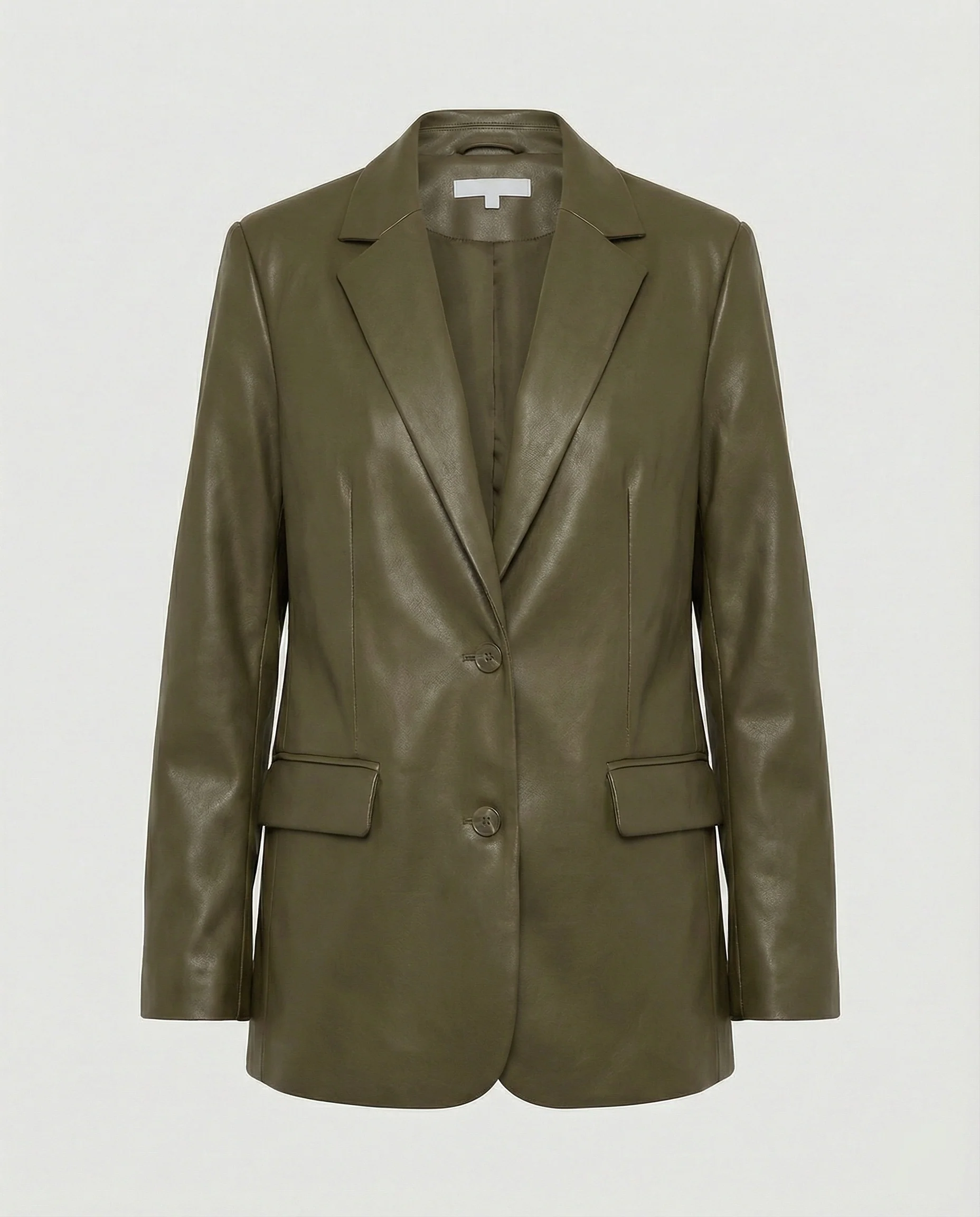 Damen Oversized Kunstleder Blazer im Trend-Look - Image 6