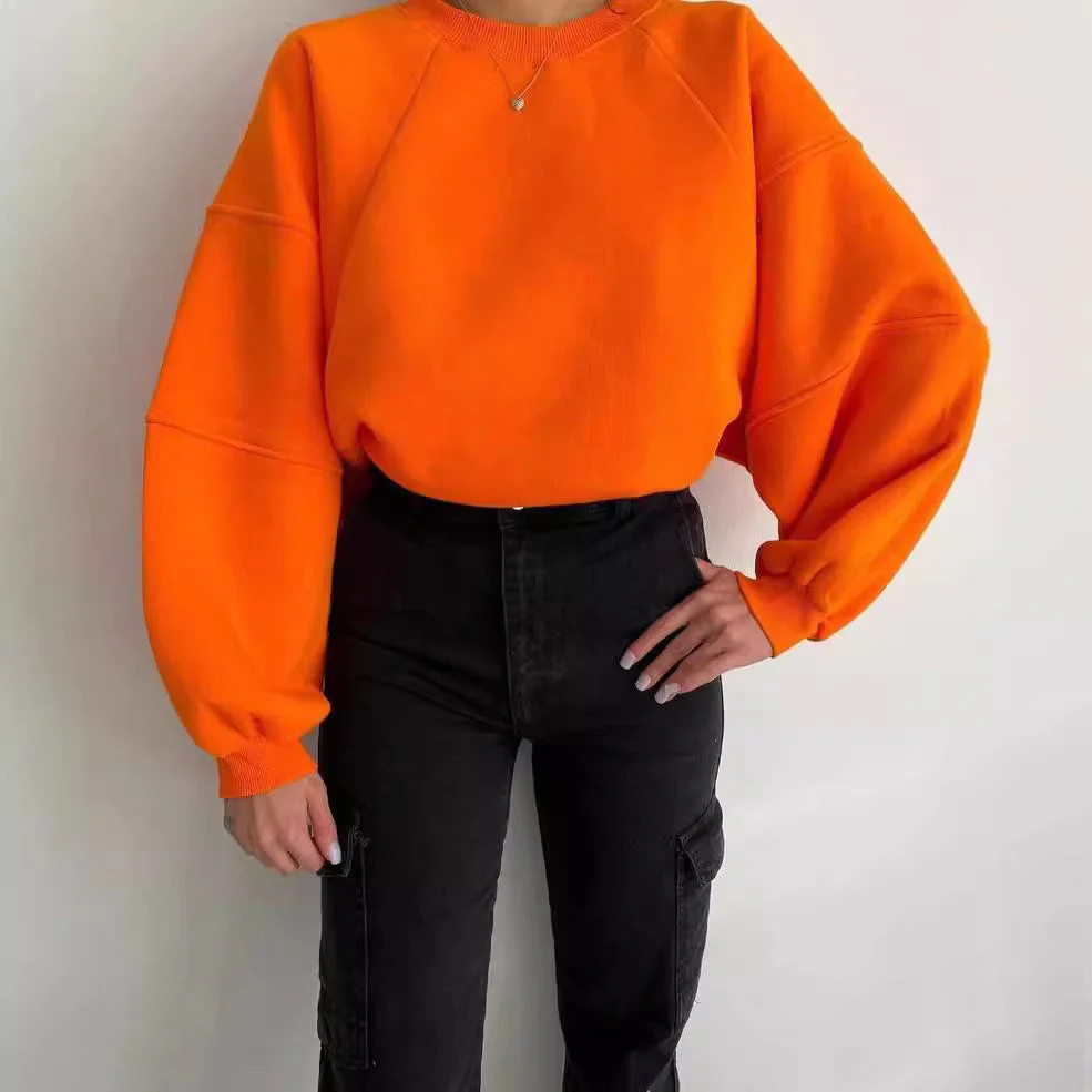 Damen Oversized Sweatshirt mit Voluminösen Ärmeln Heidi-Mode - Image 5