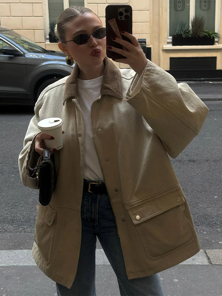 Damen Oversized Utility-Jacke Heidi-Mode - Image 6
