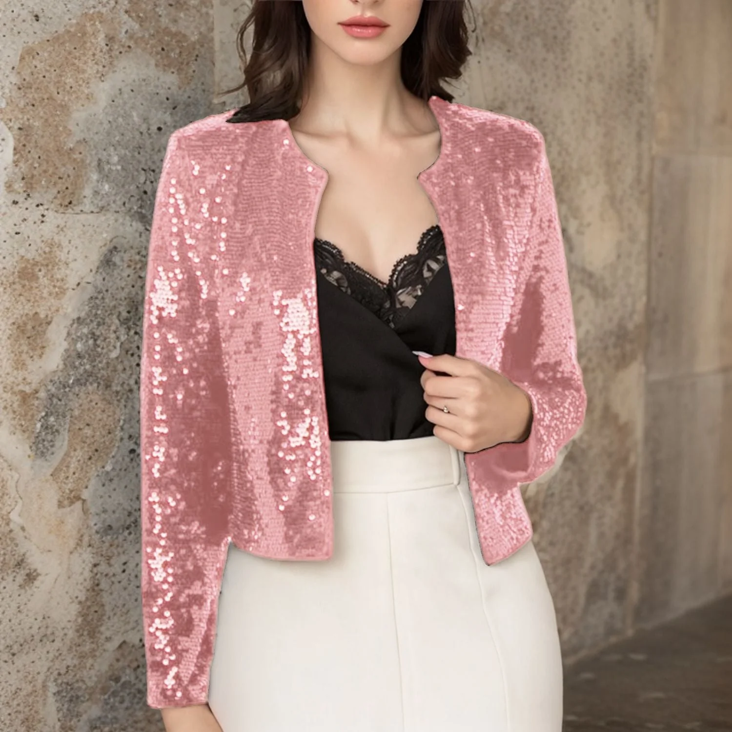 Damen Paillettenjacke Im Modernen Schnitt Heidi-Mode - Image 14