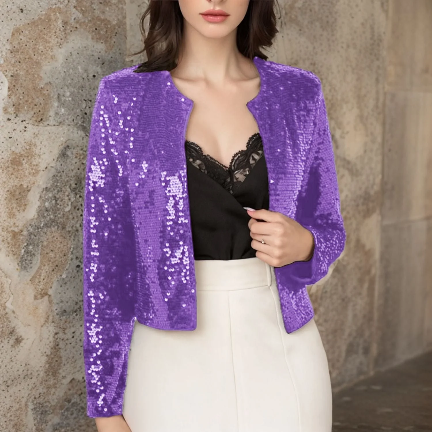 Damen Paillettenjacke Im Modernen Schnitt Heidi-Mode - Image 15