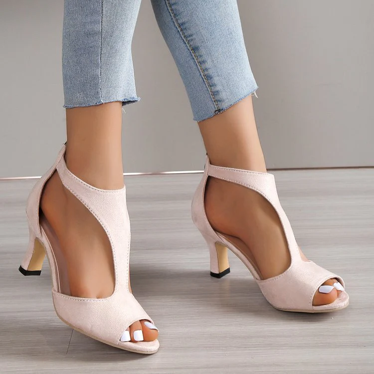 Damen Peep-Toe High Heels mit elegantem transparentem Design Heidi-Mode - Image 2