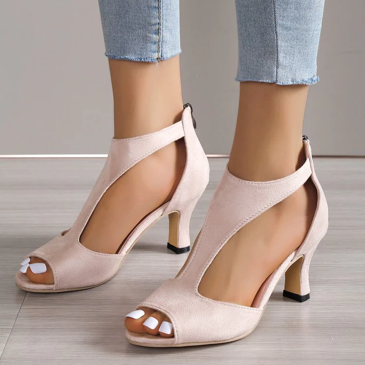 Damen Peep-Toe High Heels mit elegantem transparentem Design Heidi-Mode - Image 4