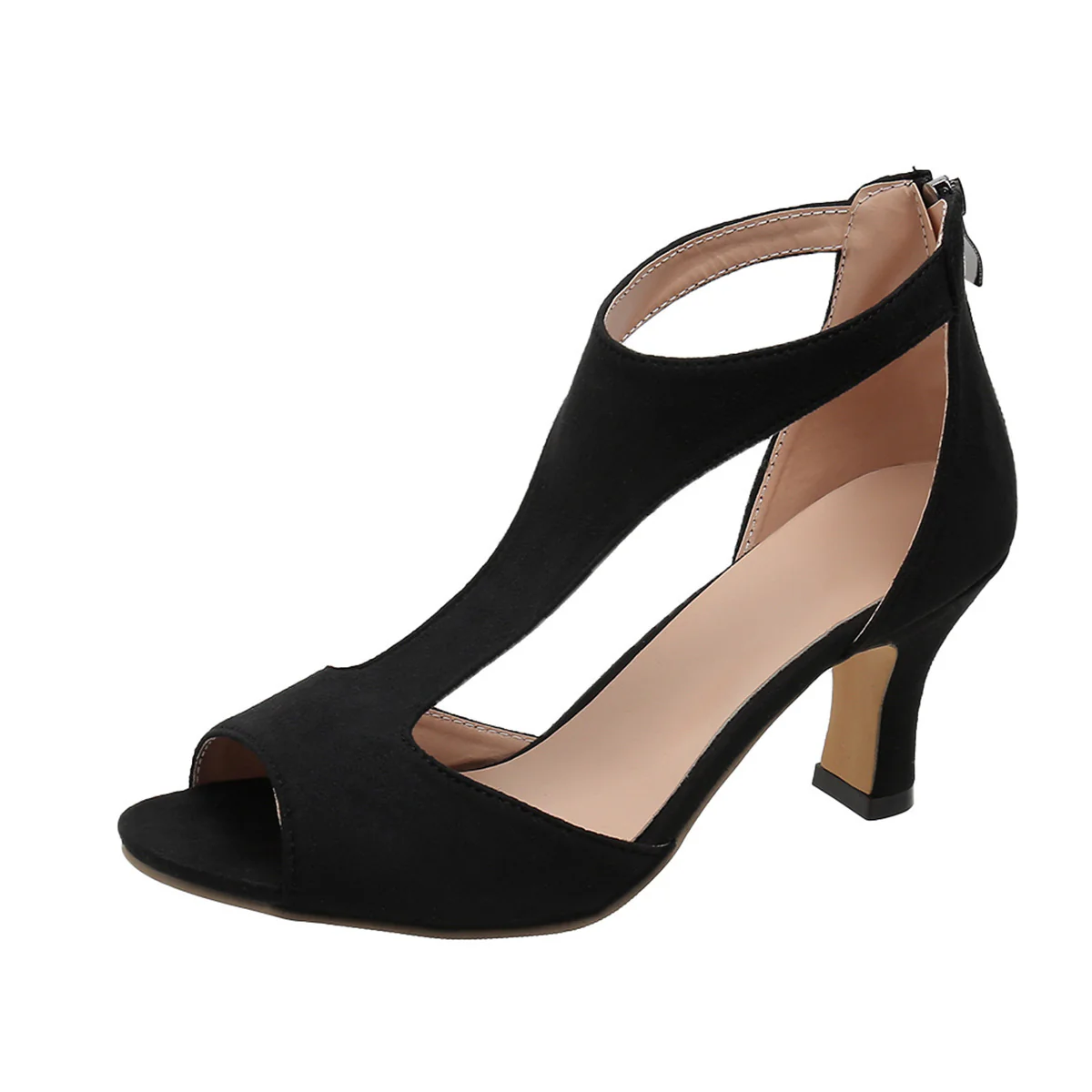 Damen Peep-Toe High Heels mit elegantem transparentem Design Heidi-Mode - Image 5