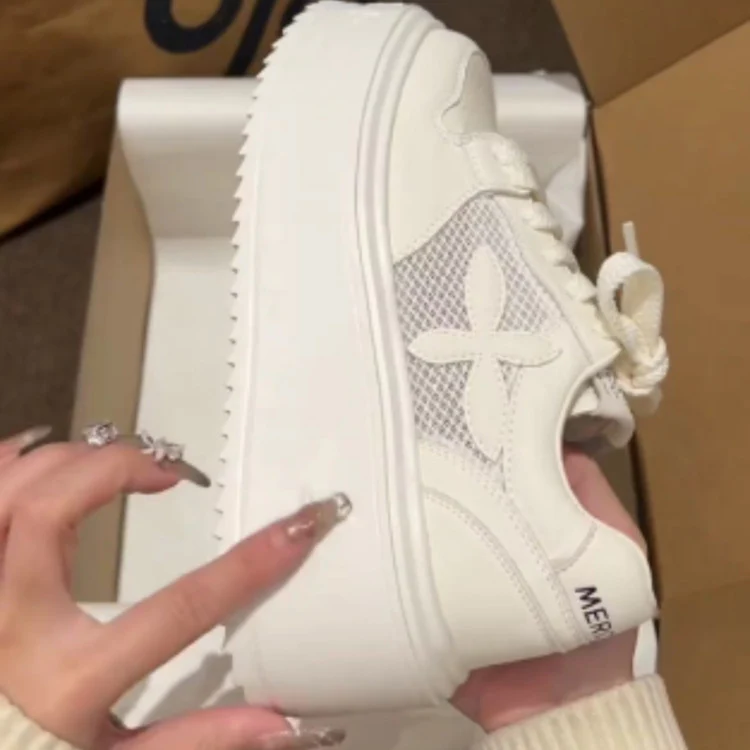 Damen Plateau-Sneaker mit atmungsaktivem Mesh-Obermaterial und modischem Design Heidi Mode - Image 5