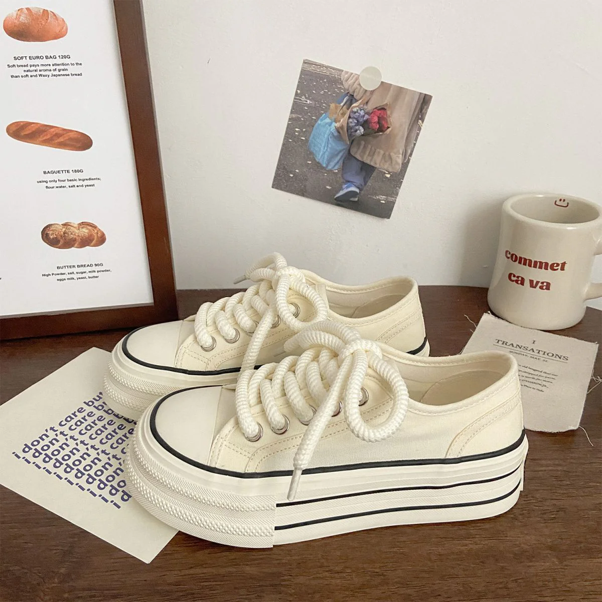 Damen Plateau-Sneaker mit dicker Sohle und stylischem Schnürdesign Heidi Mode - Image 7