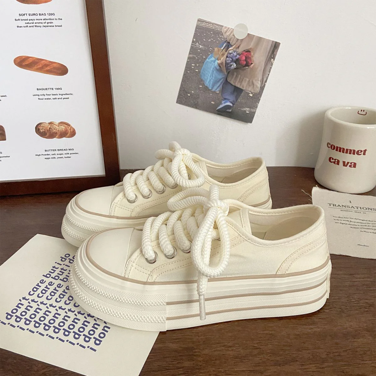 Damen Plateau-Sneaker mit dicker Sohle und stylischem Schnürdesign Heidi Mode - Image 8