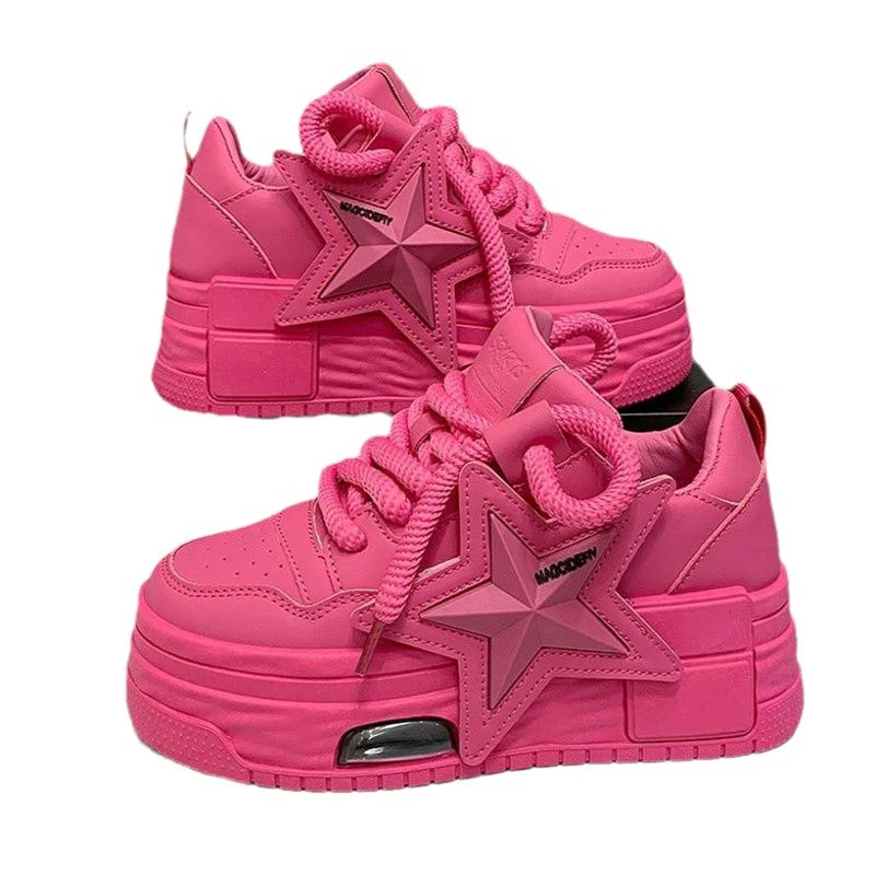 Damen Plateau-Sneaker mit modischem Sternen-Design und dämpfender Sohle Heidi Mode - Image 5