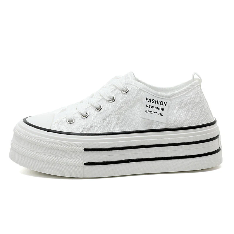 Damen Plateau-Sneaker mit modischem Textil-Obermaterial und rutschfester Sohle Heidi Mode - Image 7