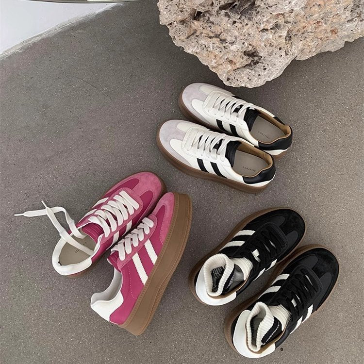 Damen Plateau-Sneaker mit sportlichem Design und breiter Sohle Heidi Mode - Image 5