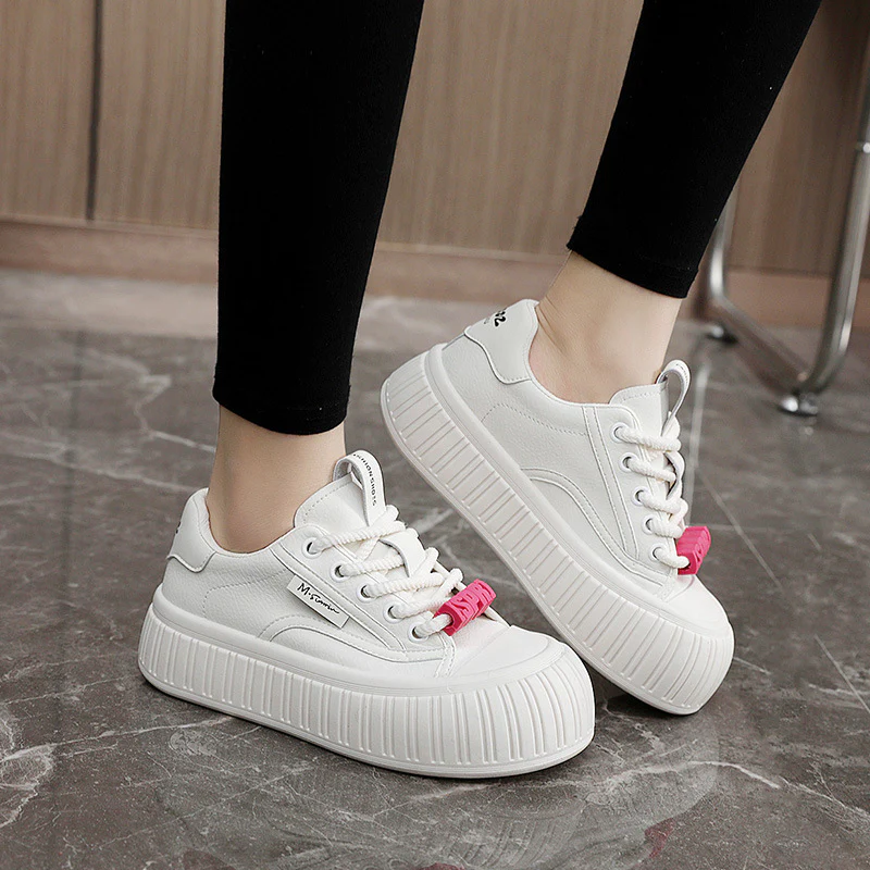 Damen Plateau-Sneaker mit trendiger Gummisohle und bequemer Dämpfung Heidi Mode - Image 4
