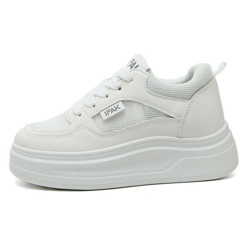 Damen Plateau Sneakers mit atmungsaktiver Mesh-Oberfläche und dämpfender Laufsohle Heidi Mode - Image 6