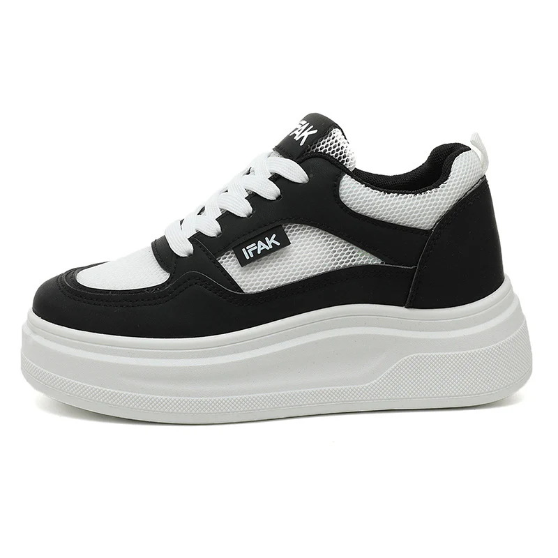 Damen Plateau Sneakers mit atmungsaktiver Mesh-Oberfläche und dämpfender Laufsohle Heidi Mode - Image 7