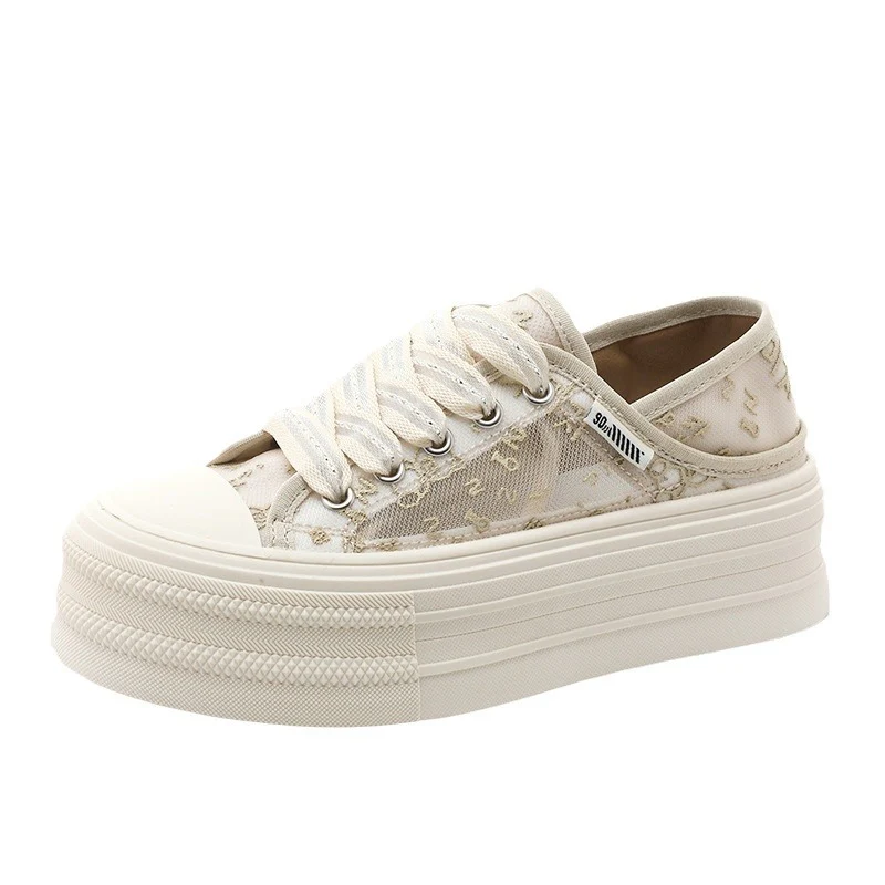 Damen Plateau Sneakers mit atmungsaktiver Mesh-Oberfläche und rutschfester Sohle Heidi Mode - Image 5