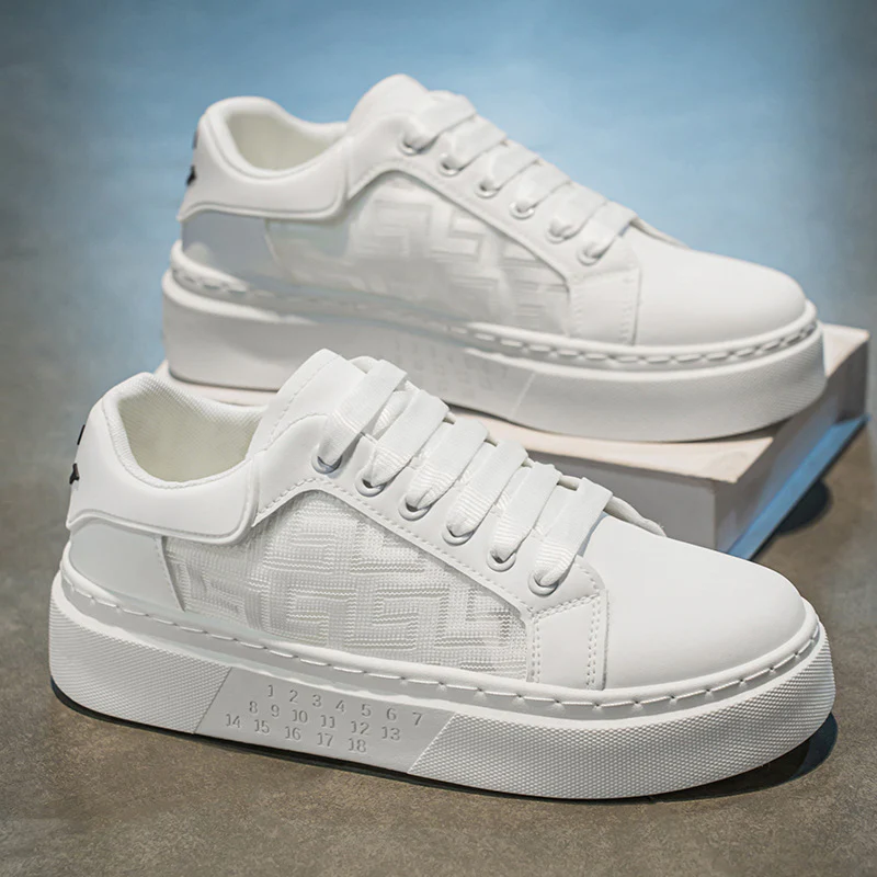 Damen Plateau Sneakers mit atmungsaktiver Oberflächenstruktur und robustem Sohlenprofil Heidi Mode - Image 2