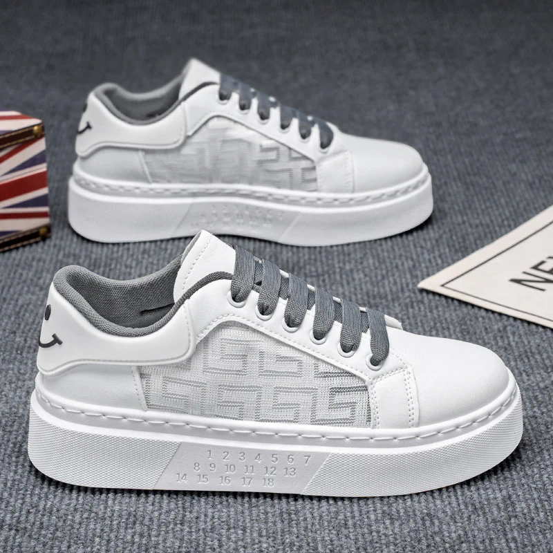 Damen Plateau Sneakers mit atmungsaktiver Oberflächenstruktur und robustem Sohlenprofil Heidi Mode - Image 3