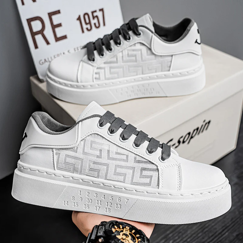 Damen Plateau Sneakers mit atmungsaktiver Oberflächenstruktur und robustem Sohlenprofil Heidi Mode - Image 4