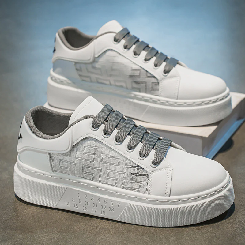 Damen Plateau Sneakers mit atmungsaktiver Oberflächenstruktur und robustem Sohlenprofil Heidi Mode - Image 6