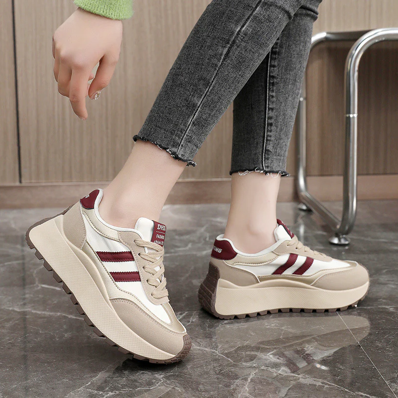 Damen Plateau Sneakers mit ergonomischem Dämpfungssystem und modischem Design Heidi Mode - Image 3
