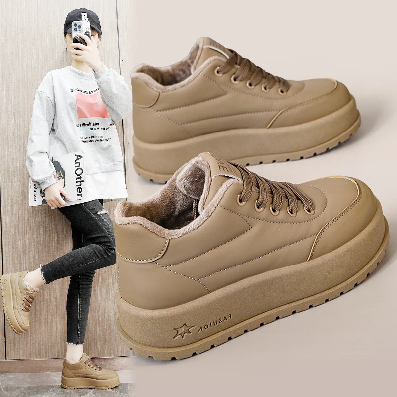 Damen Plateau Sneakers mit Innenfutter und rutschfester Sohle Heidi Mode - Image 3