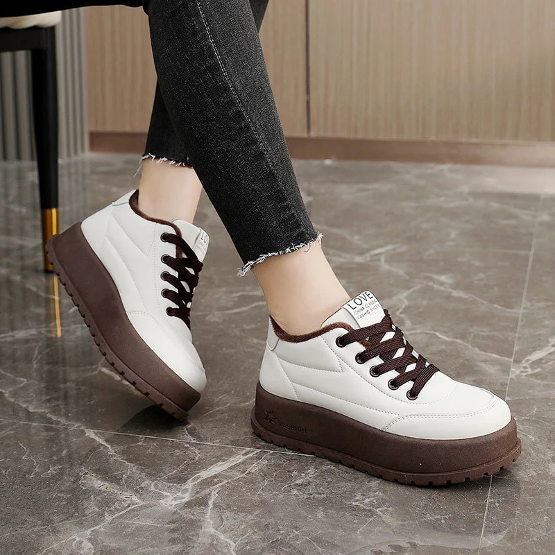 Damen Plateau Sneakers mit Innenfutter und rutschfester Sohle Heidi Mode - Image 4