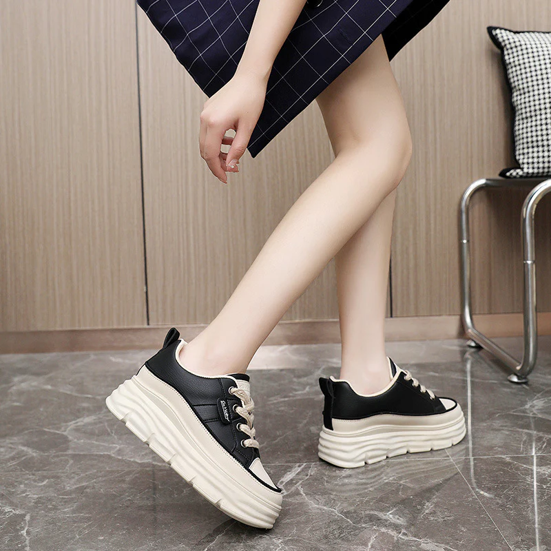 Damen Plateau Sneakers mit komfortabler Dämpfung und stylischer Schnürung Heidi Mode - Image 3