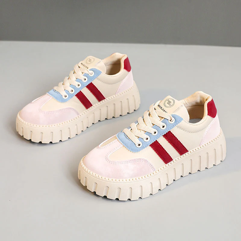 Damen Plateau Sneakers mit modischer Profilsohle und atmungsaktiver Obermaterialstruktur Heidi Mode - Image 8