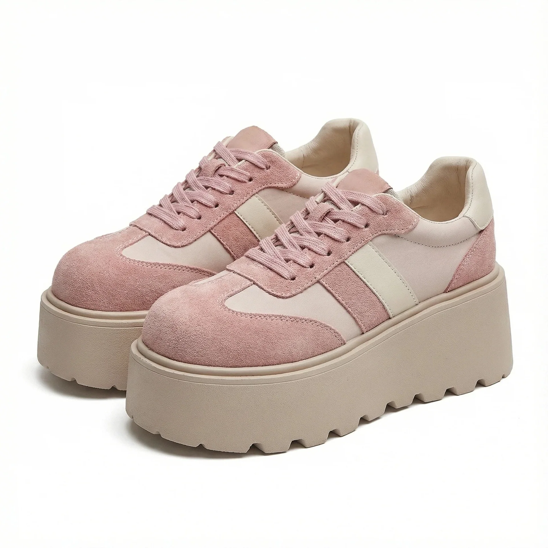 Damen Plateau-Sneakers mit sportlichem Design von Heidi Mode - Image 5