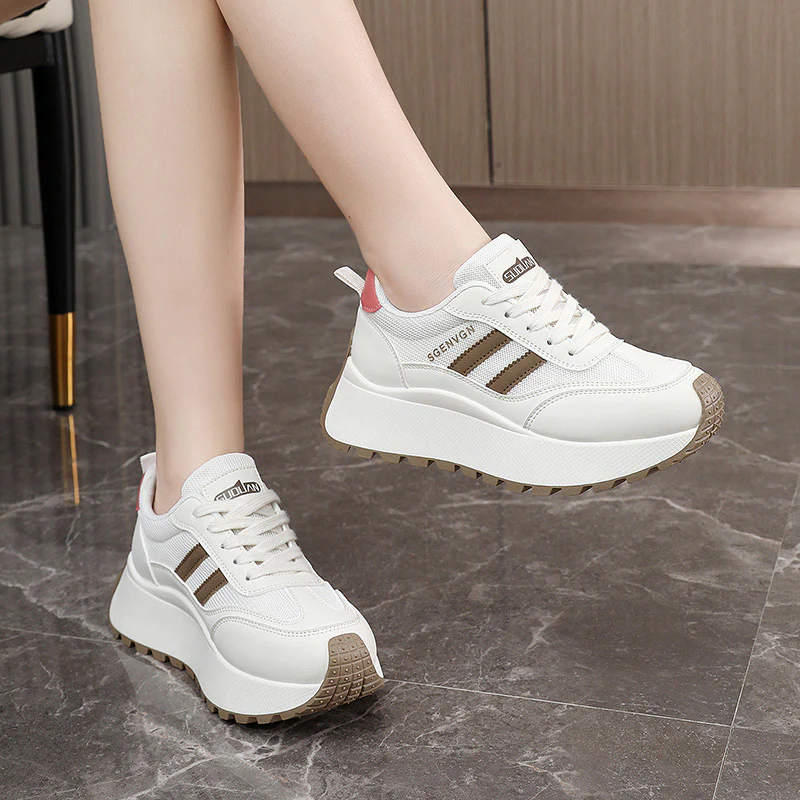 Damen Plateau Sneakers mit stilvollem Design und dämpfender Laufsohle Heidi Mode - Image 3