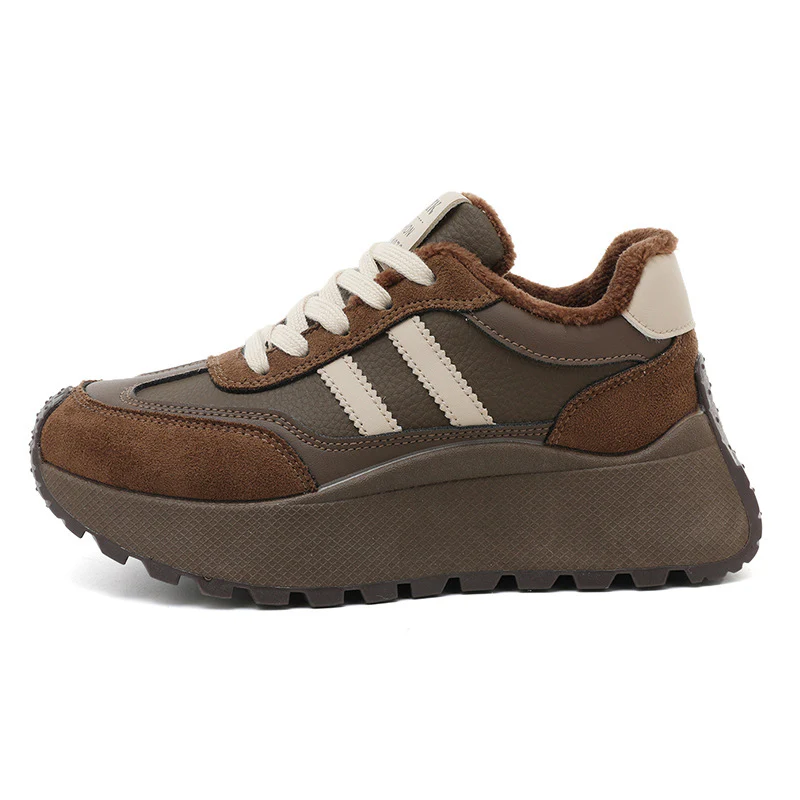 Damen Plateau Sneakers mit weich gefüttert Innenausstattung und modischen Akzenten Heidi Mode - Image 6