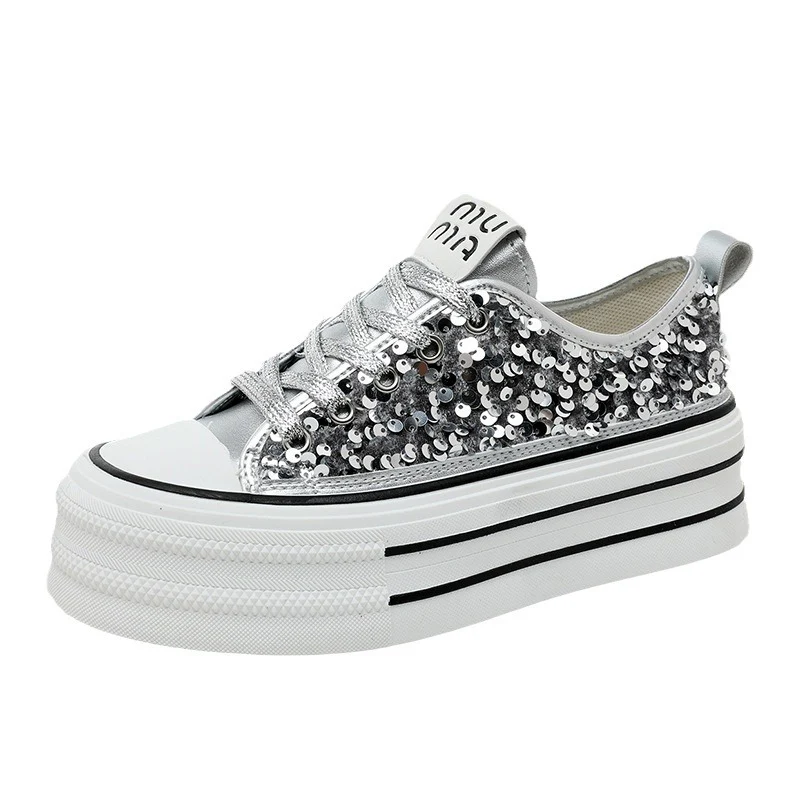 Damen Plateausneaker mit glamourösen Paillettenakzenten Heidi Mode - Image 5