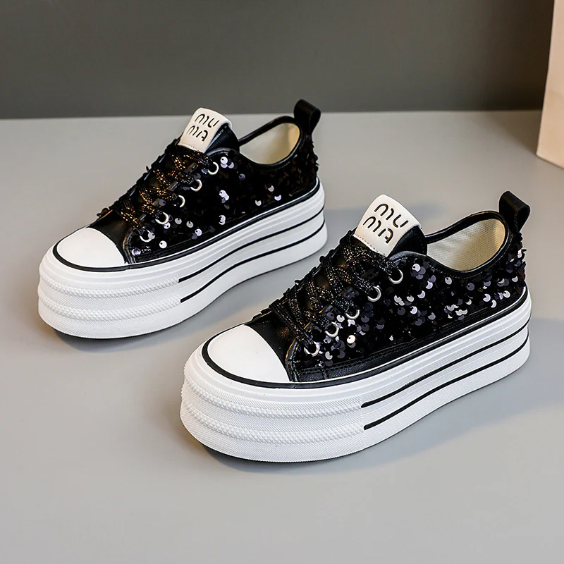 Damen Plateausneaker mit glamourösen Paillettenakzenten Heidi Mode - Image 6