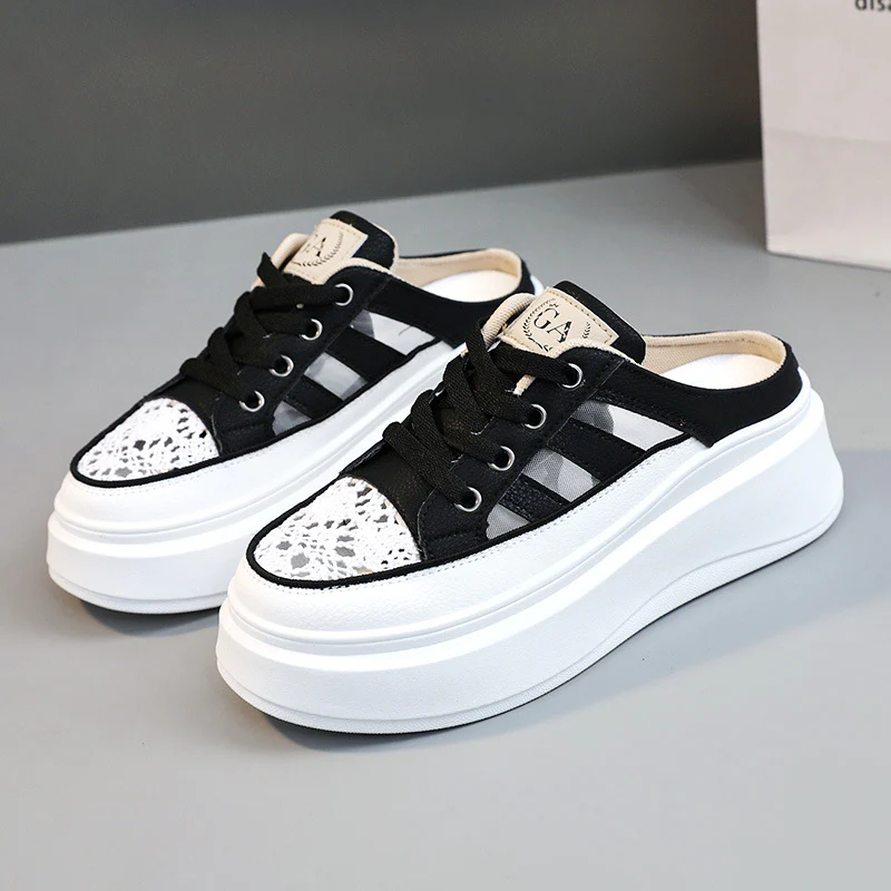 Damen Plateausneaker mit luftiger Frontpartie und robustem Sohlenprofil Heidi Mode - Image 8