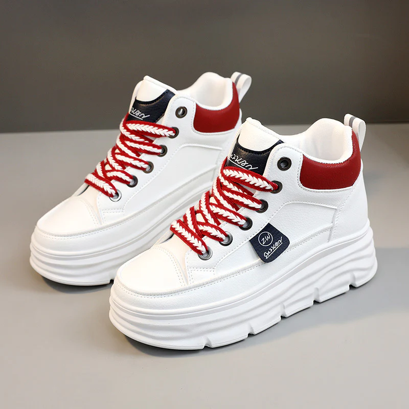 Damen Plateausneaker mit modischen Schnürsenkeln und stabiler Sohle Heidi Mode - Image 8