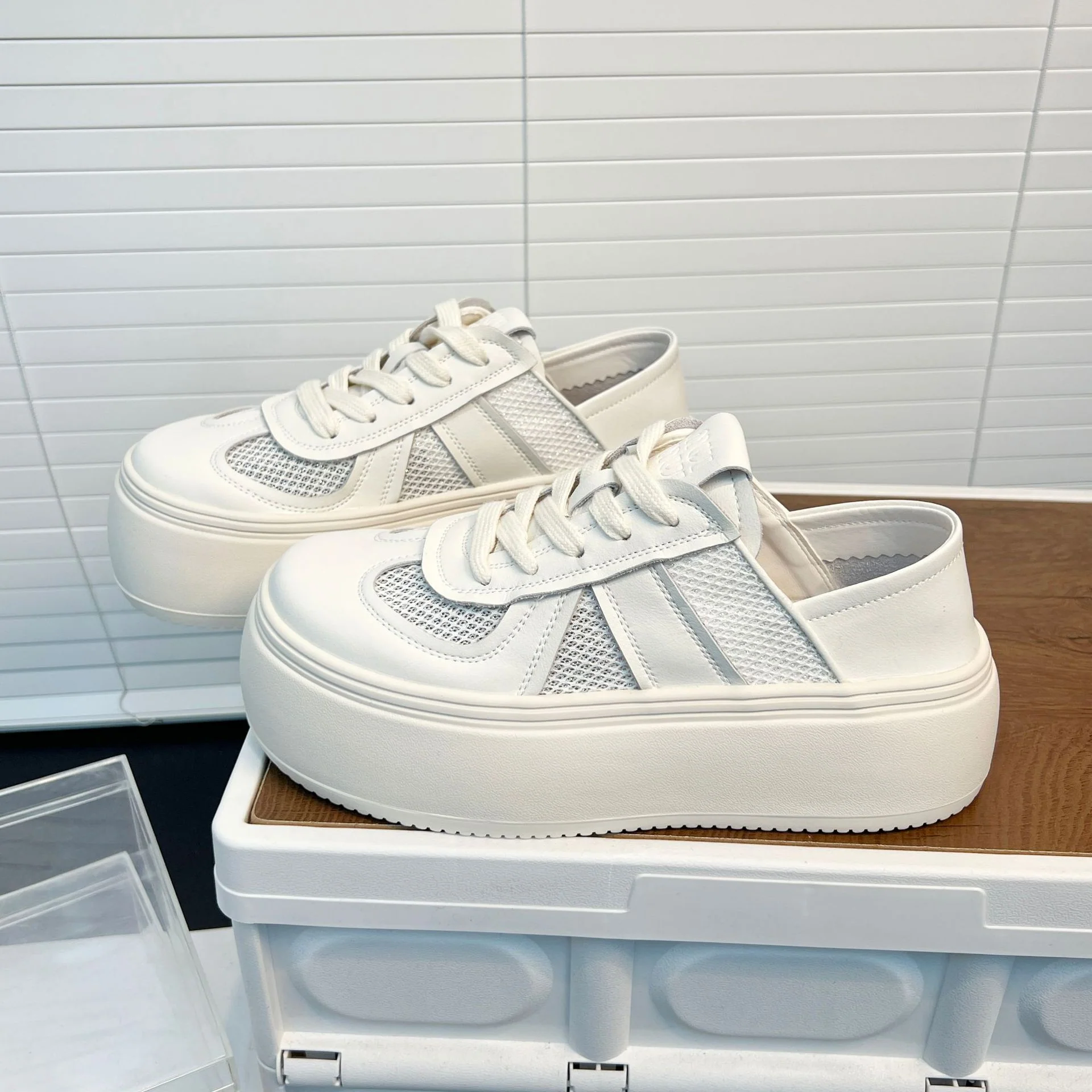Damen Platform Sneakers mit atmungsaktiver Netzstruktur und komfortabler Sohle Heidi Mode - Image 6