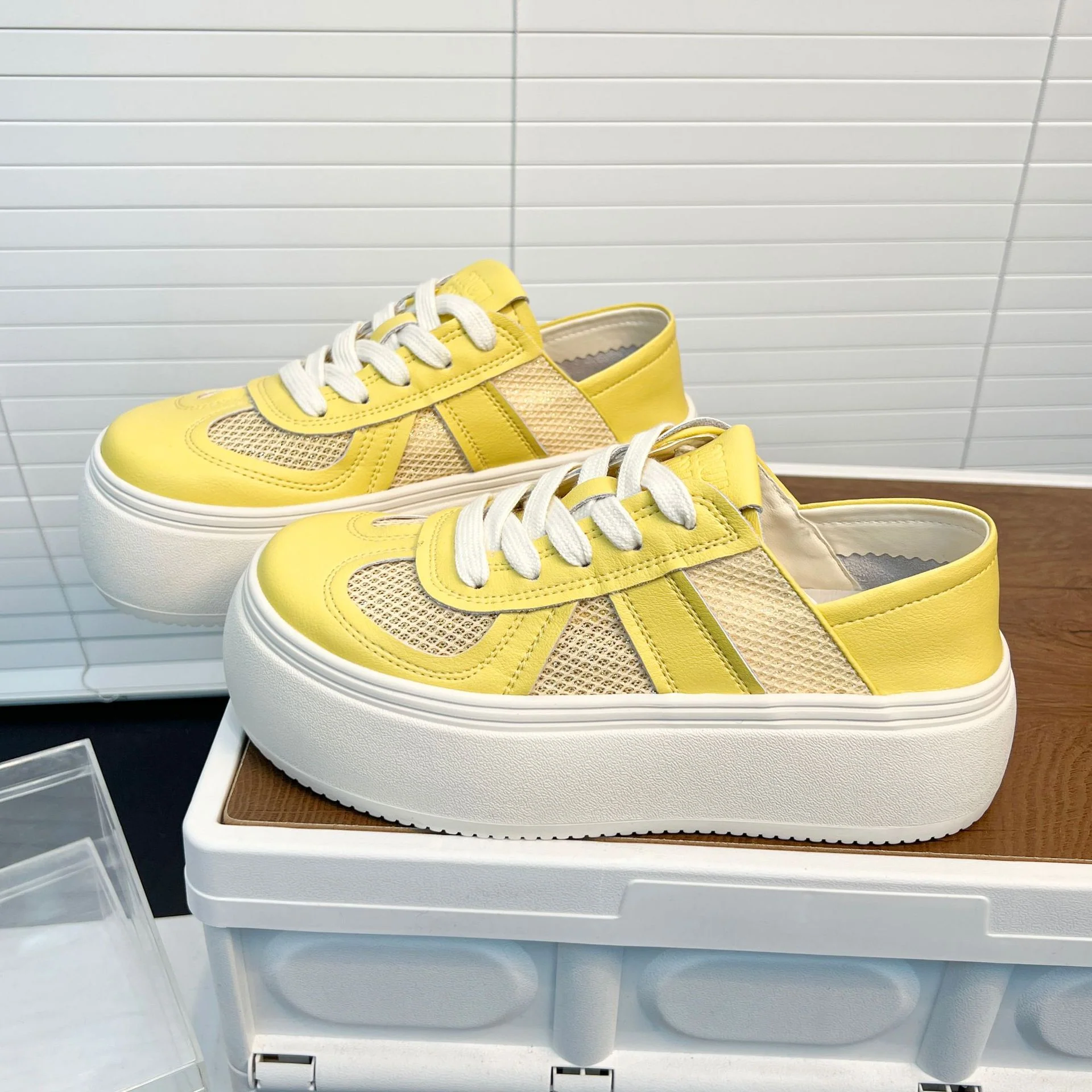 Damen Platform Sneakers mit atmungsaktiver Netzstruktur und komfortabler Sohle Heidi Mode - Image 7