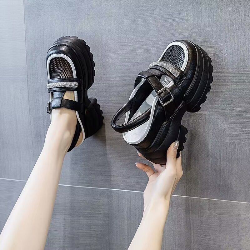 Damen Plattform-Sandalen mit doppelt verstellbarem Riemen und rutschfester Sohle Heidi Mode - Image 4