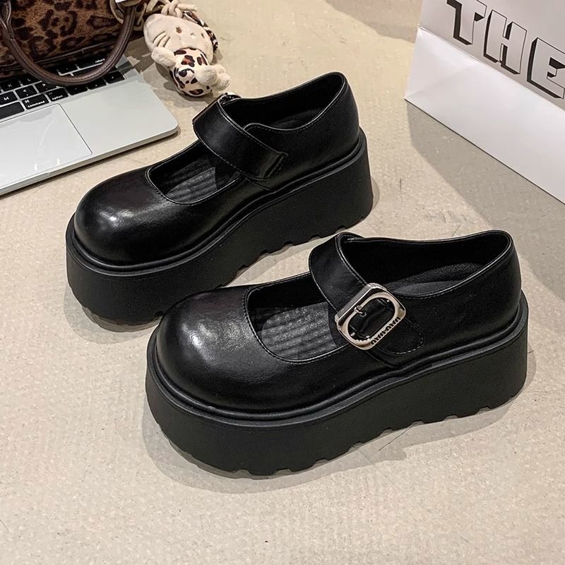 Damen Plattform-Schuhe mit Riemen und modischer Schnalle Heidi Mode - Image 7