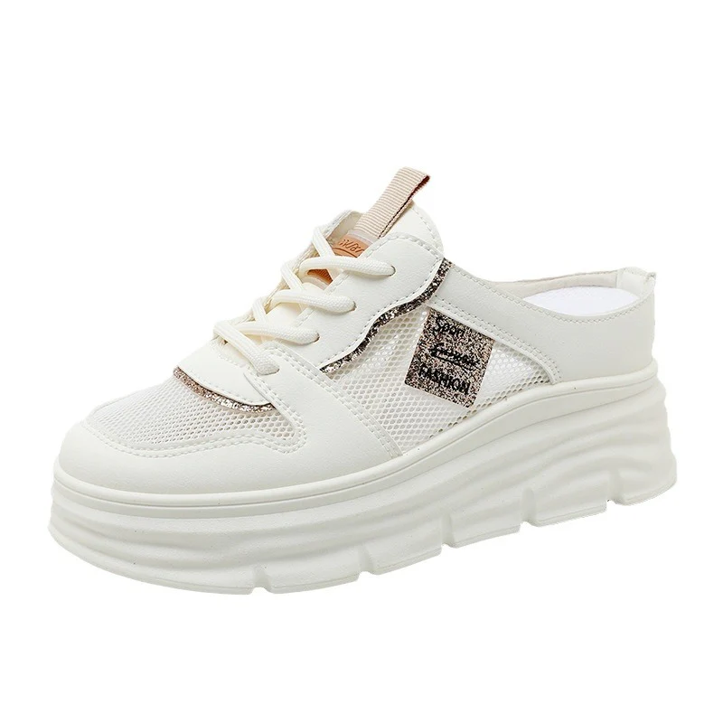 Damen Plattform Sneaker mit atmungsaktivem Mesh-Obermaterial und geräumiger Sohle Heidi Mode - Image 5