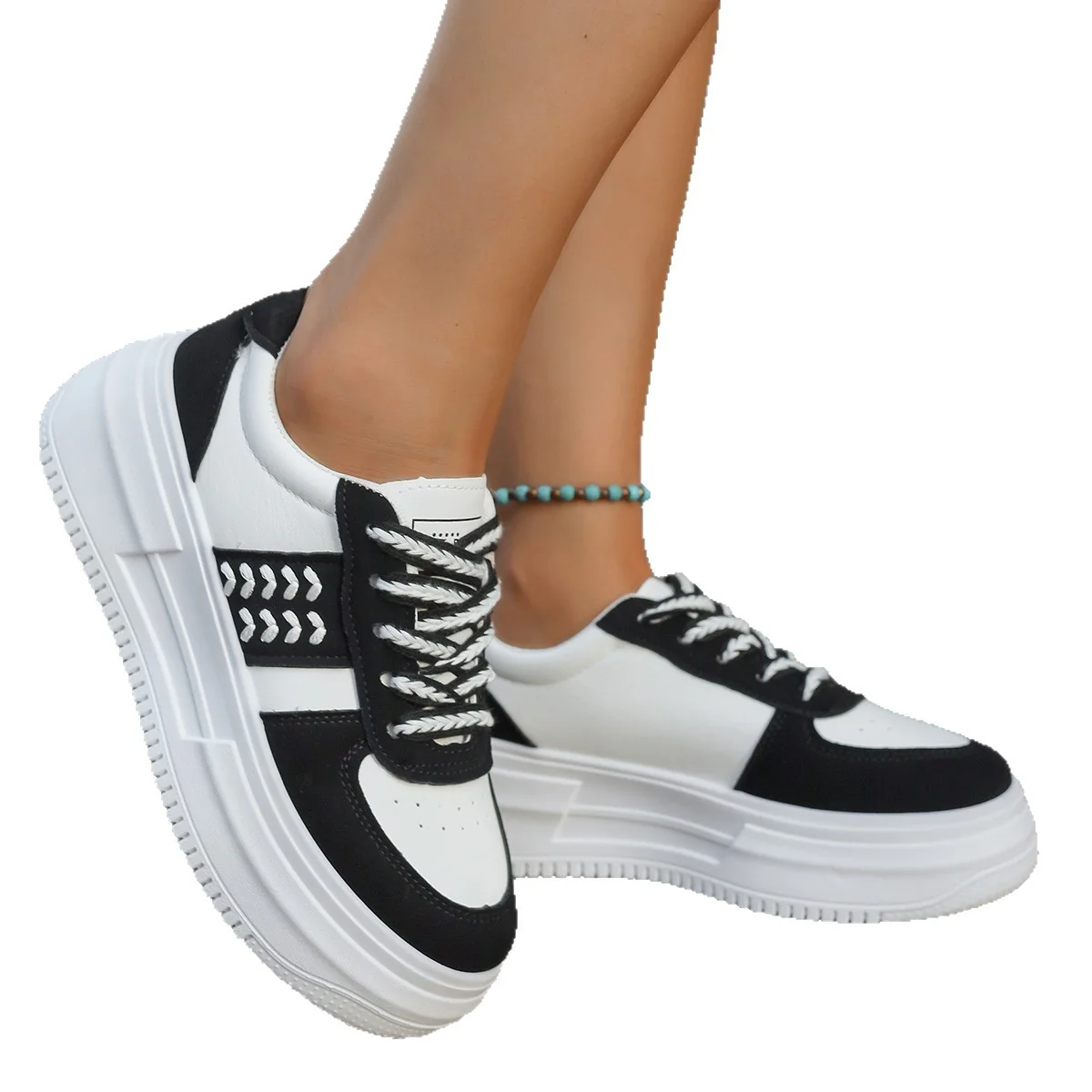 Damen Plattform-Sneaker mit atmungsaktivem Obermaterial und rutschfester Sohle Heidi Mode - Image 5
