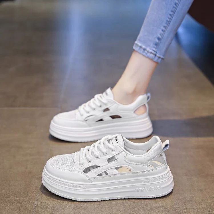 Damen Plattform-Sneaker mit atmungsaktivem Obermaterial und trendiger Sohlentechnologie Heidi Mode - Image 3