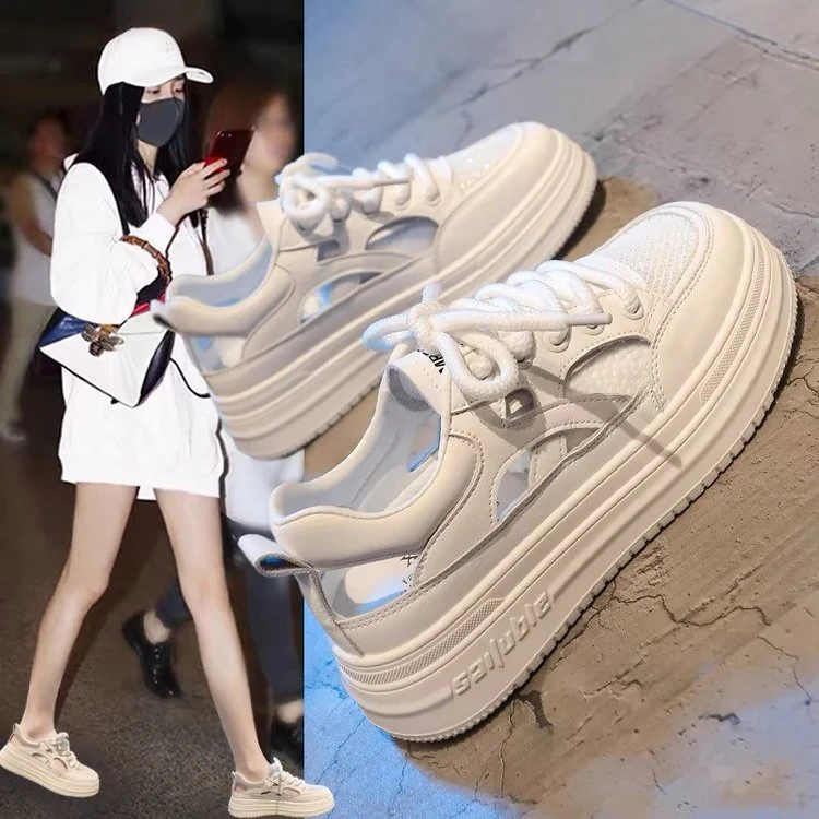 Damen Plattform-Sneaker mit atmungsaktivem Obermaterial und trendiger Sohlentechnologie Heidi Mode - Image 4